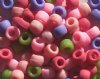100 6x9mm Matte Opaque Very Berry Mix Acrylic Crow Beads