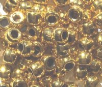 100 6x9mm Acrylic Metallic Gold Crow Beads