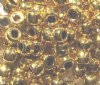 100 6x9mm Acrylic Metallic Gold Crow Beads