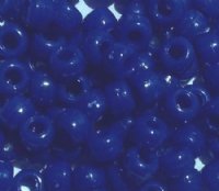100 6x9mm Opaque Royal Blue Acrylic Crow Beads