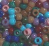 100 6x9mm Semi-Precious Colors Acrylic Crow Beads