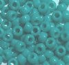 100 6x9mm Opaque Turquoise Acrylic Crow Beads