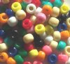 100 6x9mm Opaque Mixed Acrylic Crow Beads