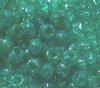 100 6x9mm Christmas Green Sparkle Crow Beads
