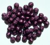 50 8mm Acrylic Metalized Matte Dark Purple Rosebuds