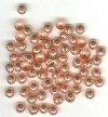 100 2x5mm Bright Copper Pleated Bead Caps