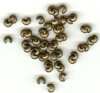 100 3mm Antique Gold Crimp Covers