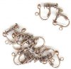 5 Pairs of Screw-on Antique Copper Earrings with Loop