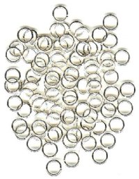 100 7mm Silver Plated Jump Rings