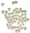 50 4mm Silver Round Filigrae Metal Beads