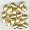 20 8x8mm Brushed Brass Ovals