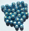34 8mm Round Light Blue Miracle Beads