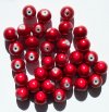 34 8mm Round Red Miracle Beads