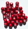 34 8mm Round Red Miracle Beads