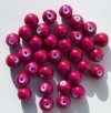 34 8mm Round Fuchsia Miracle Beads