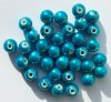 34 8mm Round Turquoise Miracle Beads