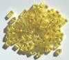 10 grams of 4x4mm Silver Lined Yellow Miyuki Cubes
