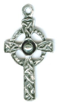 1 35x17mm Antique Silver Celtic Cross Pendant
