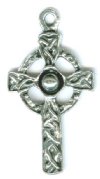 1 35x17mm Antique Silver Celtic Cross Pendant
