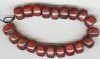 20 10x14mm Crackle Red Resin Rondelles