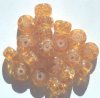 20 10x14mm Crackle Topaz Resin Rondelles