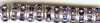 10 6mm Silver Rondelles with Tanzanite Rhinestones