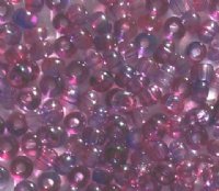 50g 6/0 Transparent Tri-Mix Crystal Fuchsia Purple