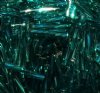 25 Grams 15mm Silver Lined Light Teal Twisted Bugle Beads