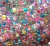 25 grams of 3x7mm Colorlined Crystal Lustre Mix Farfalle Seed Beads