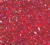 25 grams of 3x7mm Transparent Red AB Farfalle Seed Beads