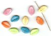 10 14x9mm Carved Howlite Leaf Beads - Mix Pack