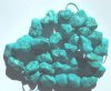 16 inch strand of 14x11mm Stabilized Green Turquoise Nuggets