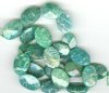 16 inch strand of 18x13mm Faceted Flat Oval Amazonite