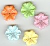 5 20x7mm Carved Howlite Flower Beads - Mix Pack