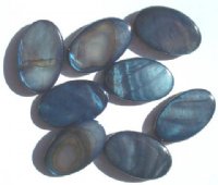 8 25x15mm Flat Oval Montana Dyed Shell Beads