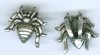 1 17mm Antique Silver Spider Slider