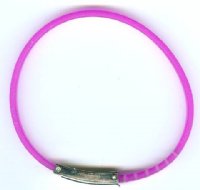 1 6x2mm Violet Rubber Slider Bracelet