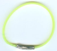 1 6x2mm Fluorescent Yellow Rubber Slider Bracelet