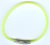 1 6x2mm Fluorescent Yellow Rubber Slider Bracelet