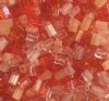 50g 5x4x2mm Orange Multi Mix Tile Beads