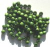100 5x6mm Green Crow Wood Beads