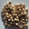 100 7mm Rounded Edge Natural Cube Wood Beads