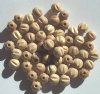 50 8mm Natural Ridged Round Wood Beads
