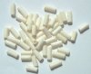 50 10x4mm White Tube Worked on Bone Beads