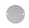 Pack of 4, 20mm Round Silver Stardust 2 Hole Connectors