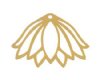 1, 24x34mm Beadwork Gold Plated Lotus Flower Pendant / Link