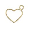 1, 24x25mm Beadwork Gold Plated Floating Heart Pendant / Link