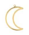 1, 26x17.5mm Beadwork Gold Plated Moon Pendant / Link