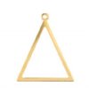 1, 34.5x27.5mm Beadwork Gold Plated Triangle Pendant / Link