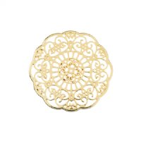 1, 31mm Beadwork Gold Plated Mandala Pendant / Link